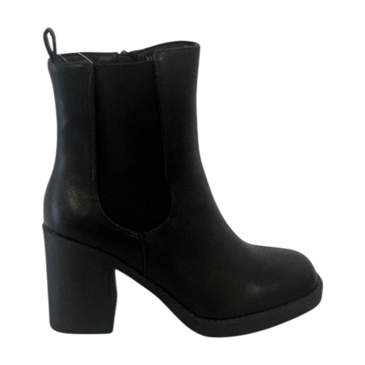 Bota Chelsea de Tacón para Mujer en Piel Sintética – Karla Negro